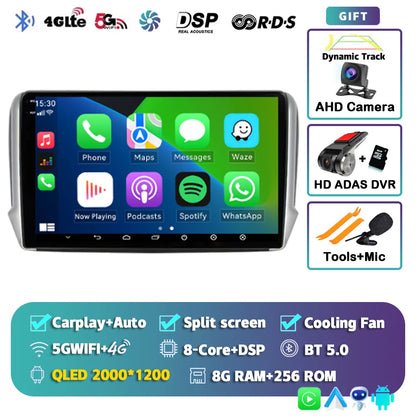 Android 14 For Peugeot 2008 208 2012-2018 Car Radio Multimedia Player Navigation GPS Wireless Carplay  Android Auto Stereo 2Din