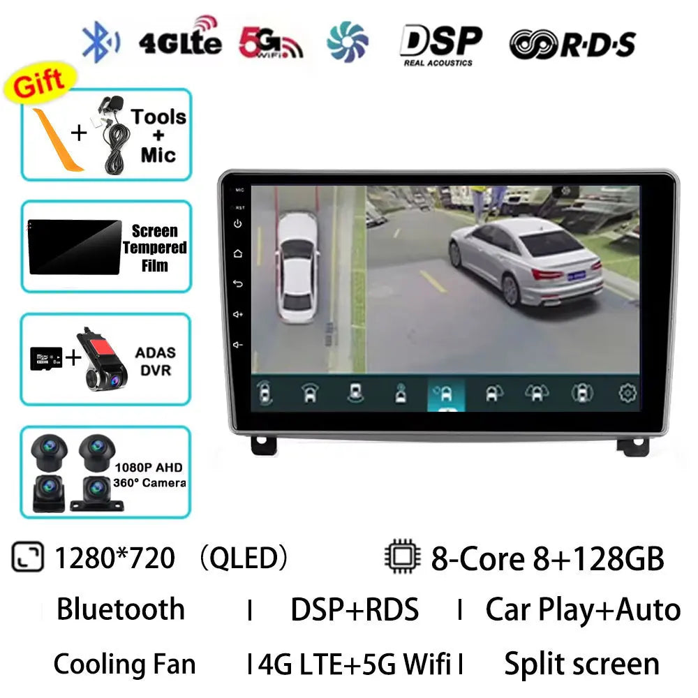 Android 15 Car Radio For Peugeot 407 1 2004 - 2011 GPS Multimedia Player Navi Wireless Carplay DSP BT Head Unit 360 Camera Video