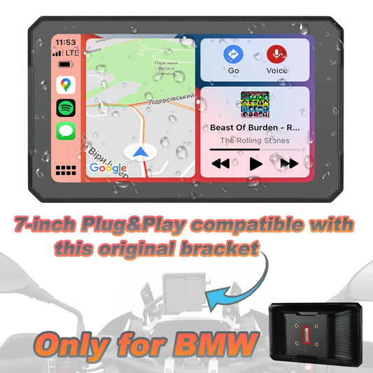 7 Inch Android Auto Carplay for Bmw Motorcycles GPS Screen Wireless Navigator Carplay Screen  Motorcycle Waterproof Display