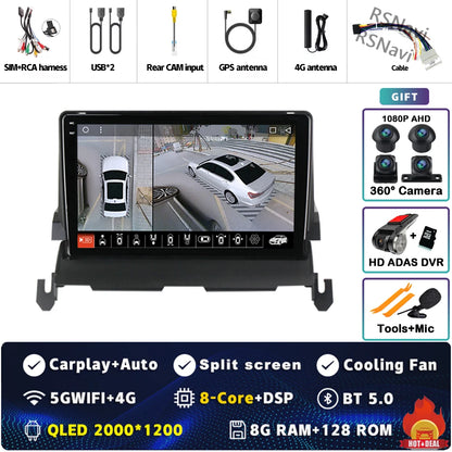 Android 14 CarPlay Car Radio for Dodge Journey 2009 2010 2011 2012 Multimedia Navigation GPS Stereo Auto video Head Unit 2 DIN