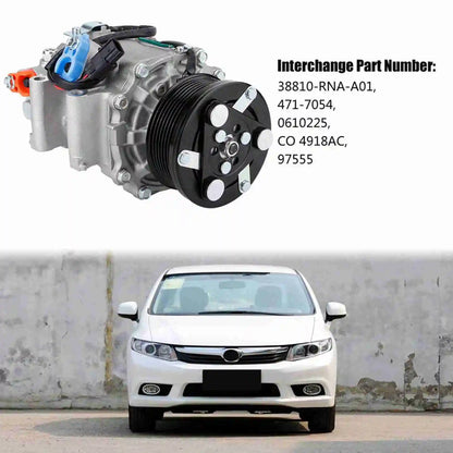 Air Conditioning A/C Compressor for   1.8L 2006 2007 2008 2009 2010 38810-RNA-A01 A/C Compressor for