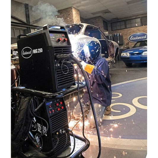 250 Amp MIG Welder Machine for Steel & Aluminum | Heavy Duty Inverter Technology Auto Restoration Welding Machine