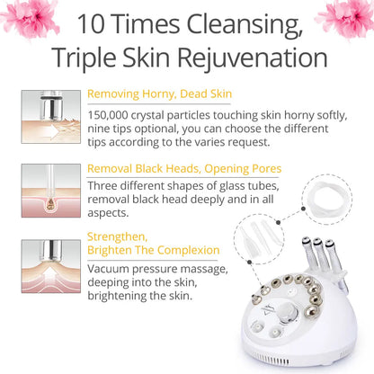 Professional Diamond Microdermabrasion Machine For Facial Peeling Skin Care Blackhead Removel Water Spray Exfoliation Machine 07