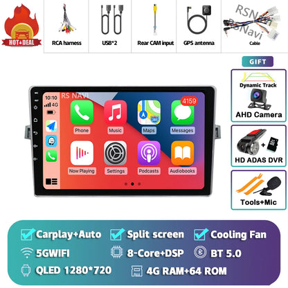 Android 14 Car radio Navigation Multimedia Player For Toyota Verso 2010 2011 2012 2013 2014 2015 2016 Carplay Auto Stereo video