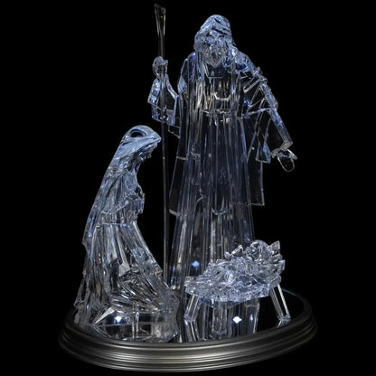 Northlight LED Lighted Acrylic Holy Family Nativity Scene on Mirror Christmas Decoration - 17"