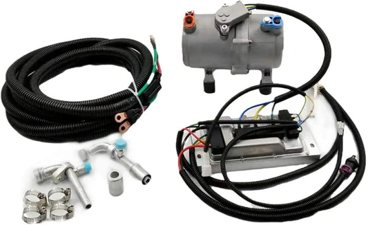 Car Electric Air Conditioner A/C air Conditioning Compressor Set 12V With Control Panel for Truck Bus Automotive Boat Tractor