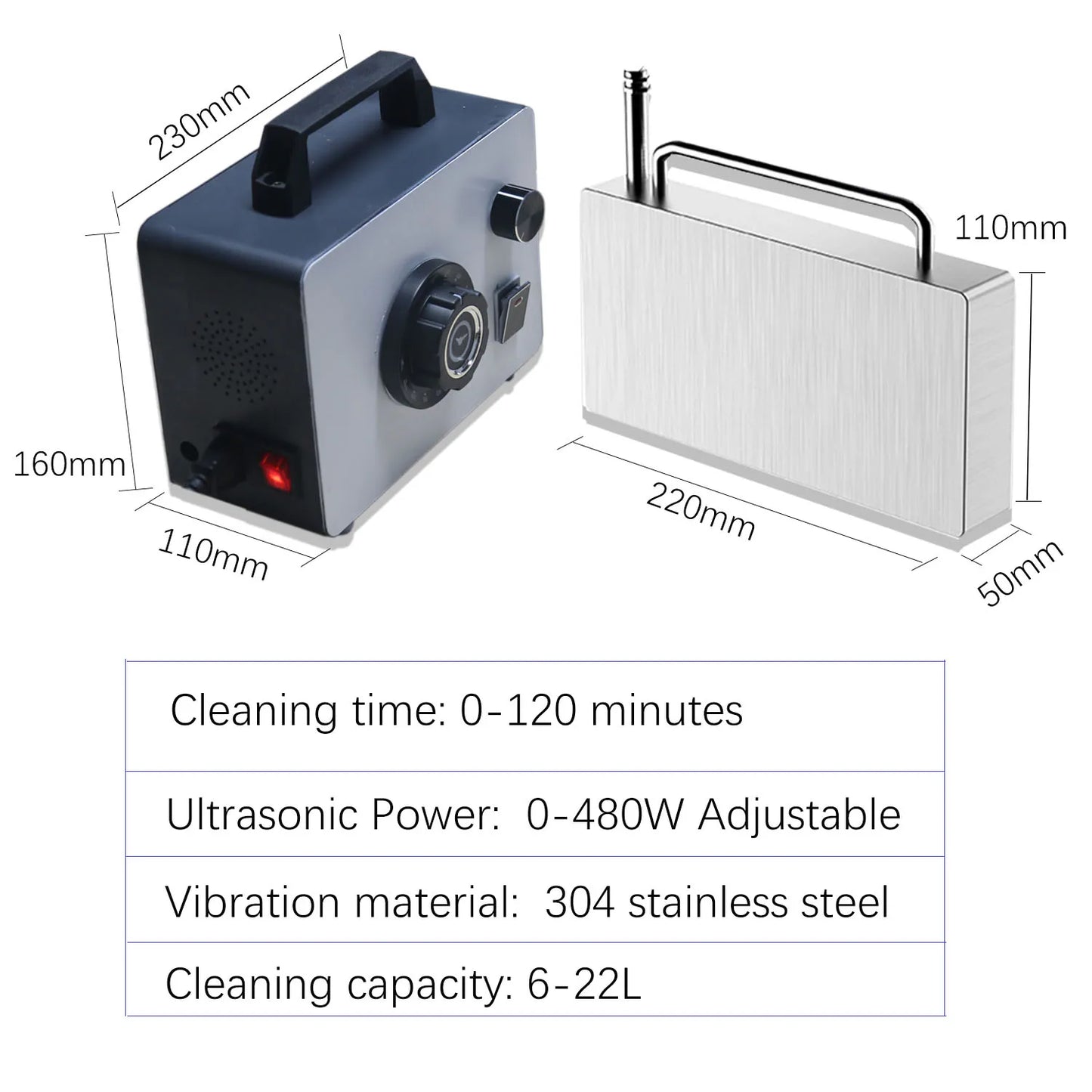 Ultrasonic Cleaner 316 Stainless Steel,3 Cleaning Mode,6L 10L 30L Portable Washing Machine,Ultraso