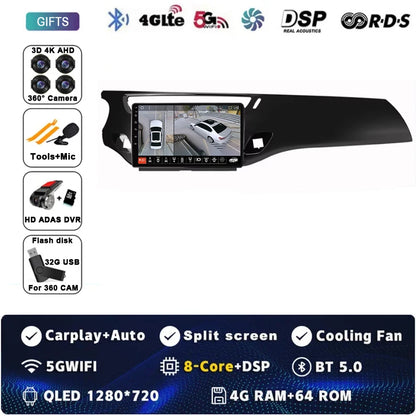 Car Radio Carplay Android 15 For Citroen C3 DS3 2010 - 2016 Navigation GPS Android Auto Multimedia Player Stereo 4G Wifi No 2din
