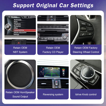 1920*720 Multimedia Touch Screen For BMW 1/2/3/4 Series F20/F21/F22/F30/F31/F33/F34/F36 Android Auto NBT System Wireless Carplay