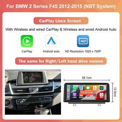 1920*720 Wireless Carplay Multimedia Screen Android Auto For BMW 1 2 3 4 Series F20 F21 F22 F23 F45 F30 F31 F33 F36 NBT System