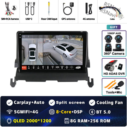Android 14 CarPlay Car Radio for Dodge Journey 2009 2010 2011 2012 Multimedia Navigation GPS Stereo Auto video Head Unit 2 DIN