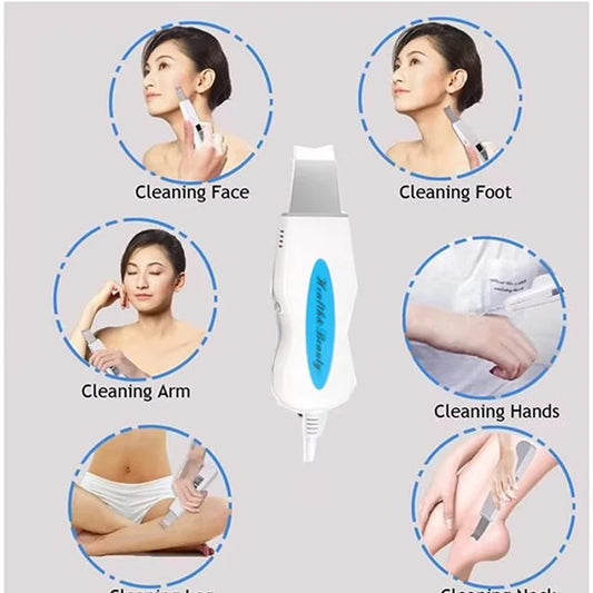 Ultrasonic Skin Scrubber Deep Face Cleaning Tool Remove Grains And Pimples Peeling Blackhead Remover Beauty Ultra Sonic Cleaner