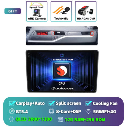 Android 14 Carplay Car Radio Multimedia For Citroen C5 2008 2009 2010 -2017 navigation video DVD Autoradio Stereo 2din Head Unit