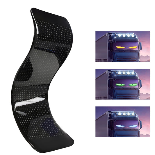 2PCS LED Car Windshield Decoration Light Dynamic Devil Eyes Scrolling Advertising DIY Animation Flexible Matrix Pixel Display
