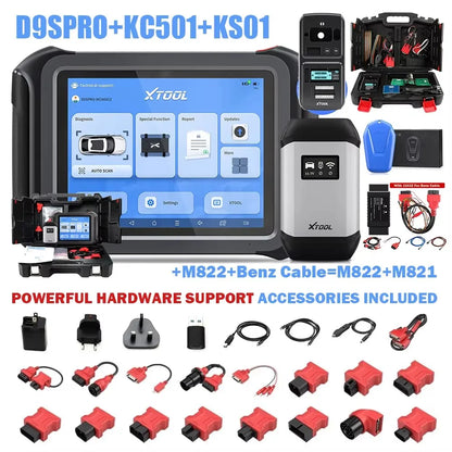 2025 XTOOL D9S Pro Car Diagnostic Tools ECU Coding Programming Bi-Directional Key Programmer Topology Map CAN FD DoIP 42 Resets