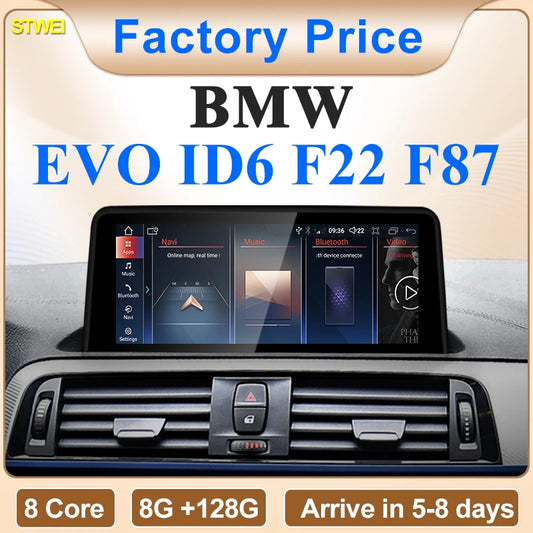 2024 New ID8 Wireless CarPlay AUTO Car Multimedia Video Players For BMW 1/2 Series M2 F20 F87 ID6 EVO Gps Navigation Carplay