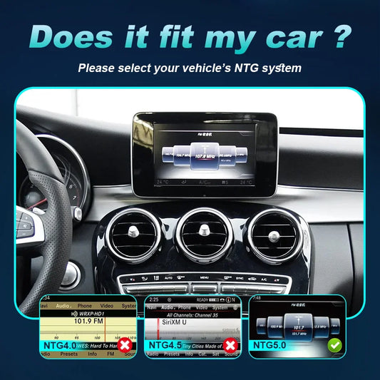 NUNOO Linux Car Radio Wireless Carplay For Mercedes Benz C Class W205 GLC V Class W447 2015-2019 GPS Auto Multimedia Player Navi