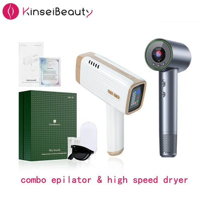 Kinseibeauty Laser Hair Removal IPL Hair Removal ICE Cold Epilator 500000 Flashes 3IN1 Epilator Body Depilador a laser