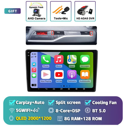 Android 14 Carplay Car Radio Multimedia For Citroen C5 2008 2009 2010 -2017 navigation video DVD Autoradio Stereo 2din Head Unit