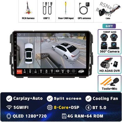 Android 14 Carplay Car Radio for Chevrolet Silverado Impala GMC Yukon Acadia Sierra Multimedia Video Player Navigation Stereo BT