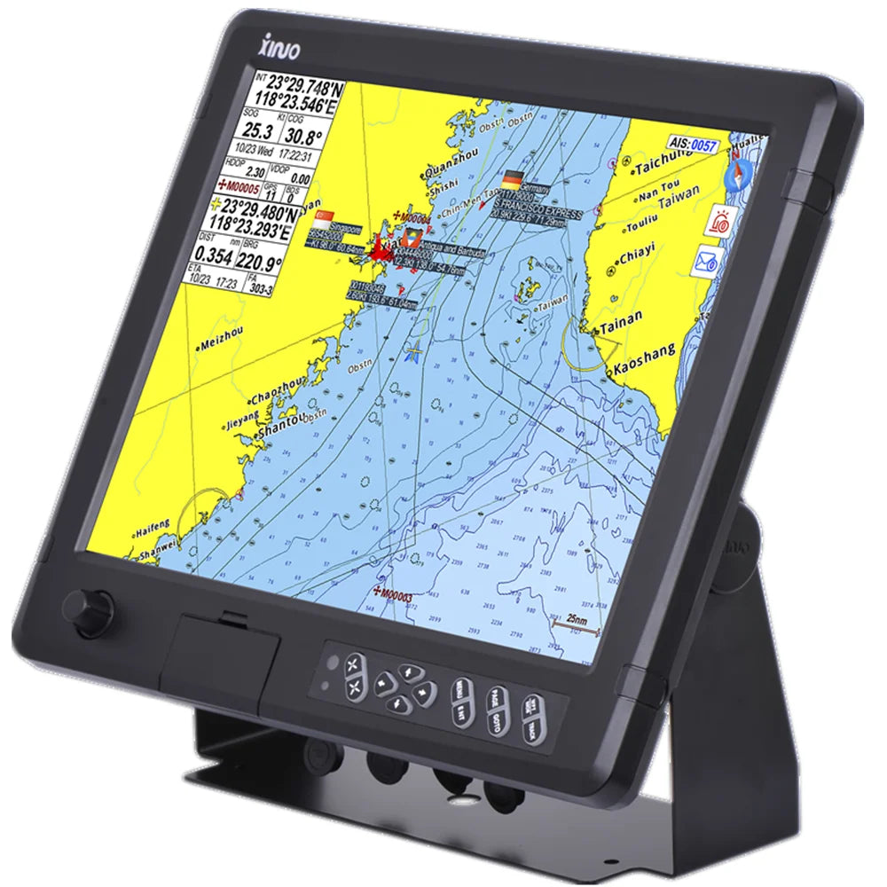 XINUO 15" Marine AIS Chartplotter Class B GNSS & GPS & Beidou Duail Positioning Chart Plotter HM-5915 for ship navigation