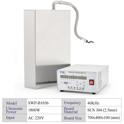 40KHz Immersive Ultrasonic Transducer Plate Vibrating Cleaning Board Metal PCB Mold Ultrasound Gen
