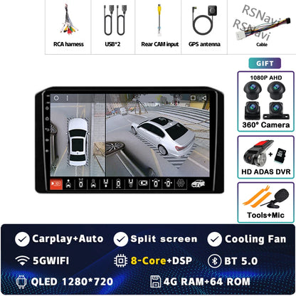 Android 14 Car Radio For Mitsubishi Xpander 2021 2022 Navigation GPS Multimedia Video Player Stereo wifi+4G Carplay Qualcomm DSP