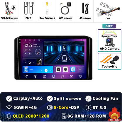 Android 14 Car Radio For Mitsubishi Xpander 2021 2022 Navigation GPS Multimedia Video Player Stereo wifi+4G Carplay Qualcomm DSP