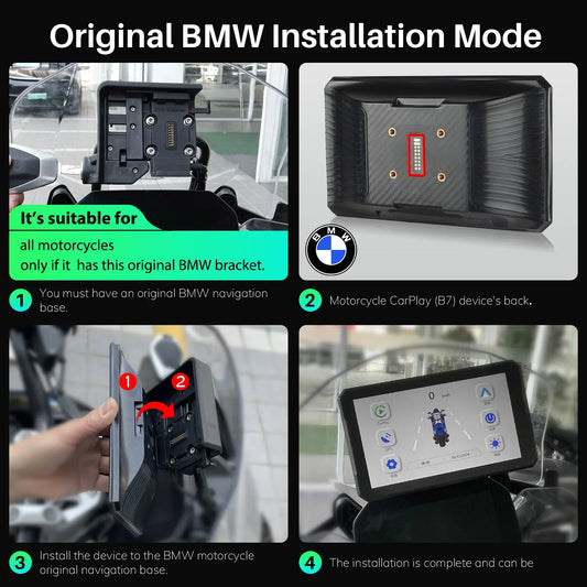 7 Inch Android Auto Carplay for Bmw Motorcycles GPS Screen Wireless Navigator Carplay Screen  Motorcycle Waterproof Display