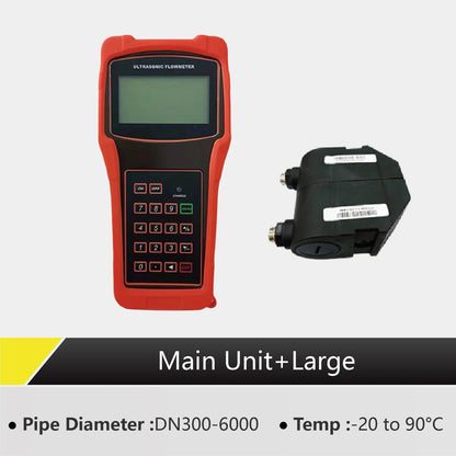 TUF-2000H Handheld Ultrasonic Flow Meter Portable Clamp-On Flowmeter Non-Invasive No Pipe Cutting