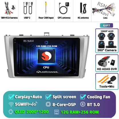 Android 14 Car Radio For Toyota Avensis T27 2009 - 2015 Navigation GPS Multimedia Player Stereo wifi+4G Carplay auto video 2din