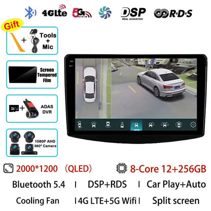 Android 15 Car Radio For Mitsubishi Grandis 1 2003 - 2011 GPS Multimedia Player Navi Head Unit Stereo Wireless Carplay Auto QLED