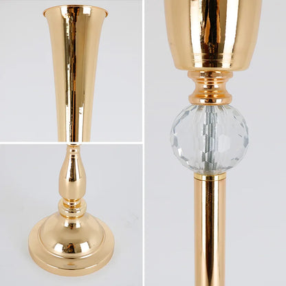 1/2/4/6/10pcs Wrought iron candlestick Home Decoration Wedding Road Fower Guide Wedding Desktop Center Vase Christmas decoration
