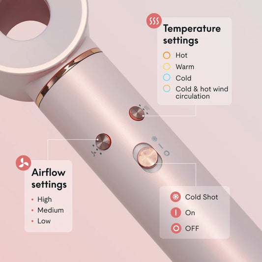 5-in-1 Multi-Functional Hair Dryer: Fast Drying, Intelligent Heat Control  600 Million Negative Ions for Frizz-Free Styling