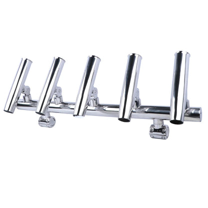 Boat Accessories 5 Tube Adjustable Stainless Rocket Launcher Fishing Rod Holders, Can Be Rotated 360 Deg