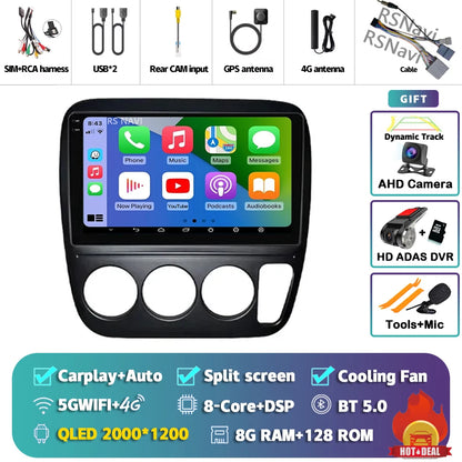 Android 14 Carplay Auto Car Radio For Honda CRV CR-V 1997-2001 Multimedia Video Player GPS Navigation Autoradio Stereo 2 Din DSP