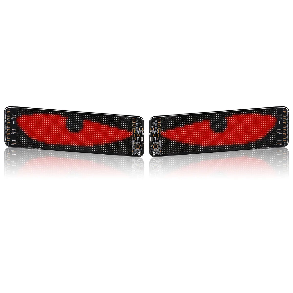 2PCS LED Car Windshield Decoration Light Dynamic Devil Eyes Scrolling Advertising DIY Animation Flexible Matrix Pixel Display