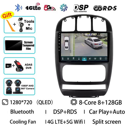 Android 15 Car Radio For Dodge Caravan 4 For Chrysler Voyager RG RS Town&Country RS 2000 - 2007 Multimedia Stereo Player NAVI BT