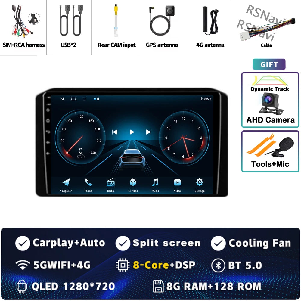 Android 14 Car Radio For Mitsubishi Xpander 2021 2022 Navigation GPS Multimedia Video Player Stereo wifi+4G Carplay Qualcomm DSP