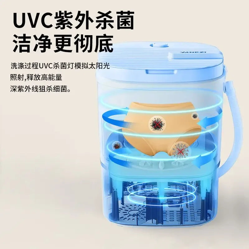 Washing machine mini semi-automatic small single-drum dormitory portable washing and drying integr