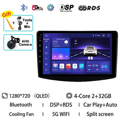Android 15 Car Radio For Mitsubishi Grandis 1 2003 - 2011 GPS Multimedia Player Navi Head Unit Stereo Wireless Carplay Auto QLED