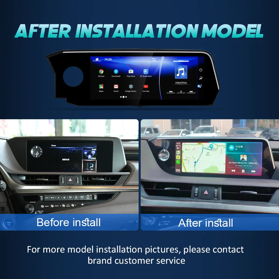 Android 14 Carplay Screen For Lexus ES ES200 ES250 ES350 ES300h 2018-2021 8 Core Multimedia Player Car Monitor Video Navigation