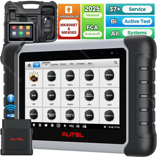 Autel MaxiCOM MK808BT Pro OBD2 Scanner 2025 Newest Car Diagnostic Tool Auto IMMO/EPB/SAS/BMS/TPMS/DPF Upgraded MK808BT MK900BT