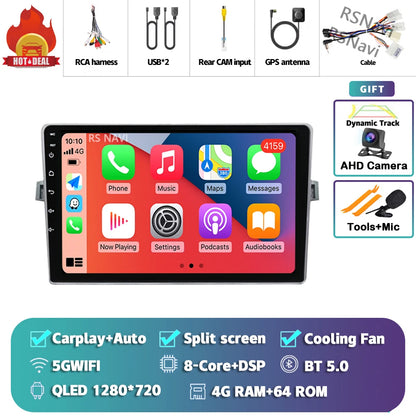 Android 14 Car radio Navigation Multimedia Player For Toyota Verso 2010 2011 2012 2013 2014 2015 2016 Carplay Auto Stereo video