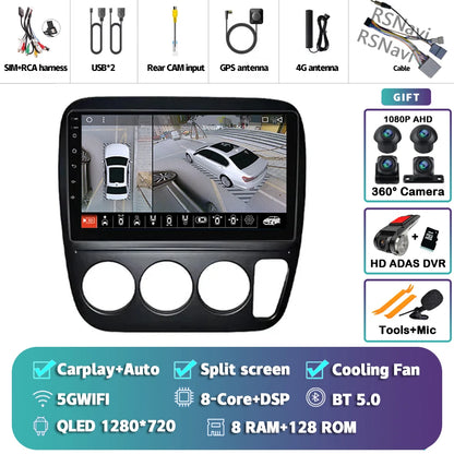 Android 14 Carplay Auto Car Radio For Honda CRV CR-V 1997-2001 Multimedia Video Player GPS Navigation Autoradio Stereo 2 Din DSP