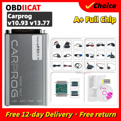 Carprog V8.21/10.93/13.77 ECU Programmer Car Prog Programmer Chip Tunning Diagnostic Tool With 21 Adapters Car Repair Tool