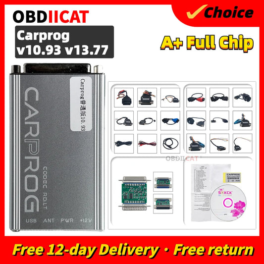 Carprog V8.21/10.93/13.77 ECU Programmer Car Prog Programmer Chip Tunning Diagnostic Tool With 21 Adapters Car Repair Tool