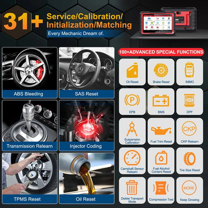 LAUNCH X431 PRO ELITE 8 inch CAN FD DOIP All system car diagnostic Tools ECU Coding Bi-directional 32 Resets OBD Scanner FCA SGW