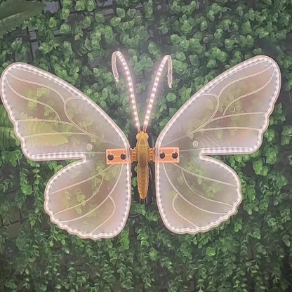 2pcs LED Outdoor Simulation Dynamic Static Butterfly Lights Holiday Party Home Christmas Decorations