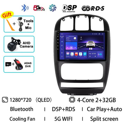 Android 15 Car Radio For Dodge Caravan 4 For Chrysler Voyager RG RS Town&Country RS 2000 - 2007 Multimedia Stereo Player NAVI BT